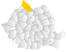 Τοποθεσία της περιοχής στην Ρουμανία.