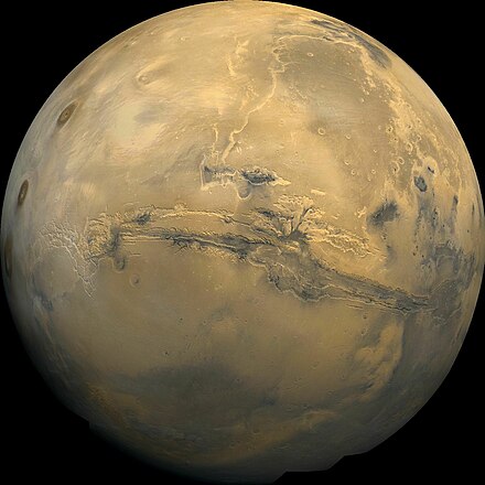Valles Marineris, taken by the Viking 1 probe