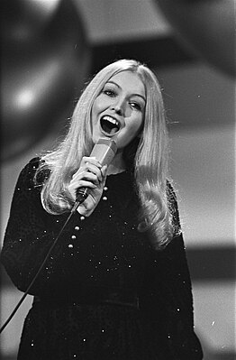 Eurovision'da Mary Hopkin.  Mart 1970