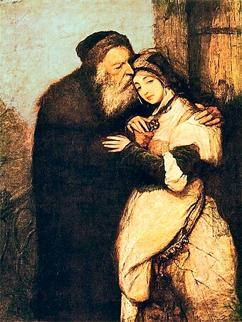 Shylock and Jessica (1876) by Maurycy Gottlieb