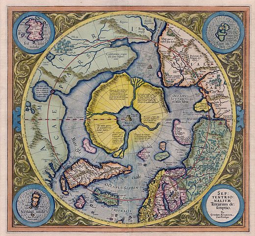 Mercator-kaart van de Noordpool
