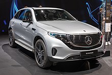 The Mercedes-Benz EQC was named the best car in Australia in 2019. Mercedes-Benz EQC 400, GIMS 2019, Le Grand-Saconnex (GIMS1262).jpg