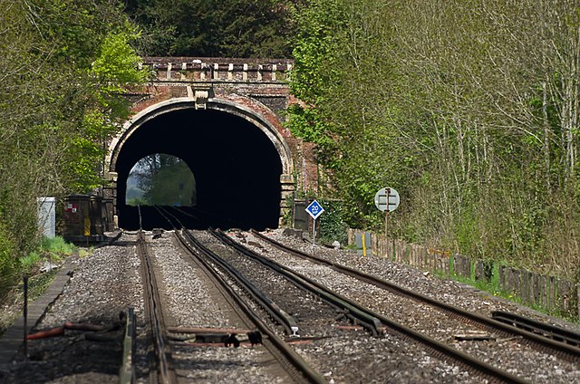 The south portal of Mickleham Tunnel