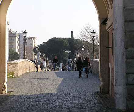 Pathway over the Milvian bridge