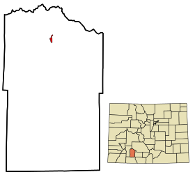 Mineral County Colorado Incorporated and Unincorporated areas Creede Highlighted.svg