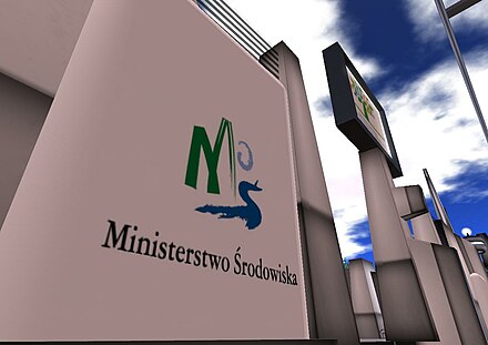 The Ministry of Environment of the Republic of Poland located virtually in Second Life.