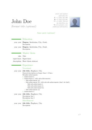 Latex Curriculum Vitae Wikibooks Open Books For An Open World