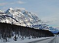 Mount Wilson from southbound Icefields Parkway
