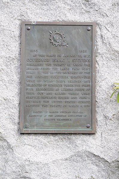 File:Mukilteo, WA - Plaque for Treaty of Point Elliott.jpg