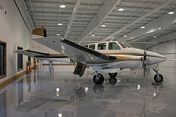 An Excalibur 800 on display at the Beechcraft Heritage Museum N14VU.JPG