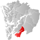 Locator map showing Etne within Hordaland