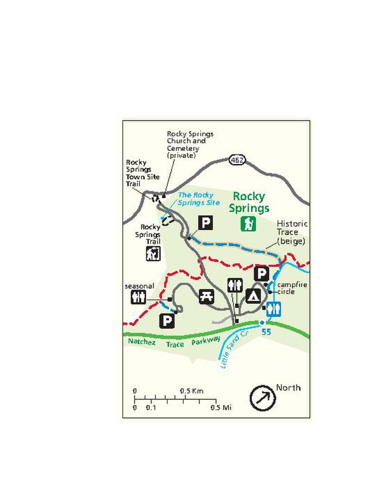 North Park Trail Map Pdf File:nps Natchez-Trace-Rocky-Springs-Detail-Trail-Map.pdf - Wikimedia  Commons