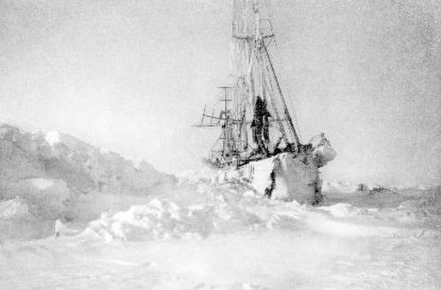 Nansen's ship Fram in the Arctic ice