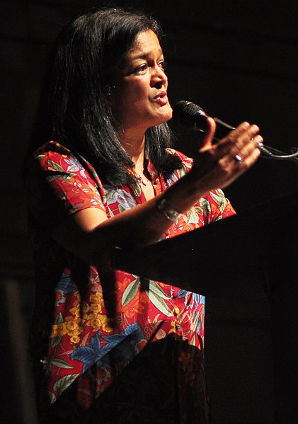 Jayapal speaks in Seattle in 2015