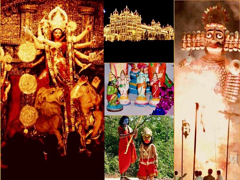 File:Navaratri Navratri Dasara Dussehra festival images and celebrations collage.jpg