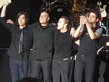 Newsboys in concert, 13 March 2009, with Jody Davis and Peter Furler Newsboys09.JPG