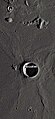 English: Nicollet lunar crater as seen from Earth with satellite craters labeled