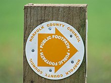 Norfolk County Council public footpath signpost Norfolk County Council - geograph.org.uk - 611553.jpg