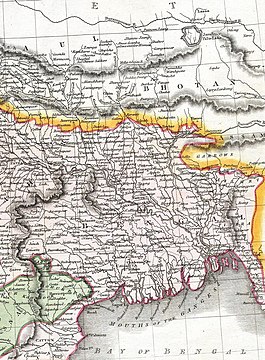 Borders of British Bengal in 1814