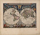 "Нова і "найточніша" мапа світу" Яна Блау, 1664.