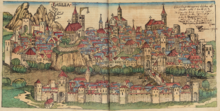 1493 woodcut of Basel, from the Nuremberg Chronicle