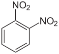 Structuurformule van 1,2-dinitrobenzeen