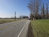 Looking west on Ohio State Route 73 in Oakland