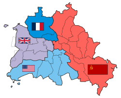 Mapa da Berlim ocupada