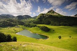 Orlovačko jezero na Zelengori, národní park Sutjeska.jpg