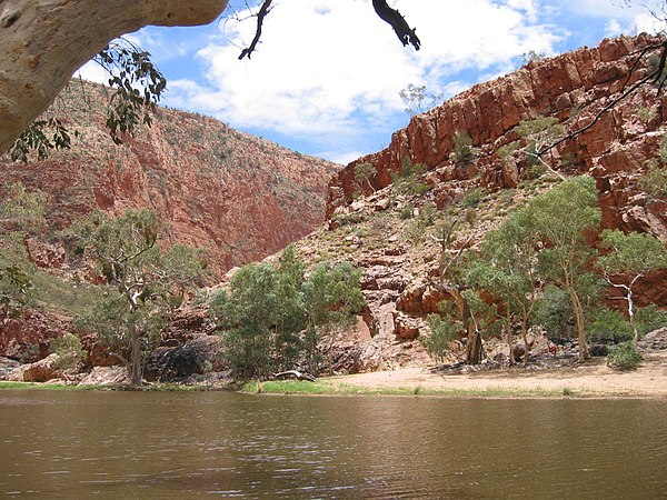 Scenes were shot at the Ormiston gorge.