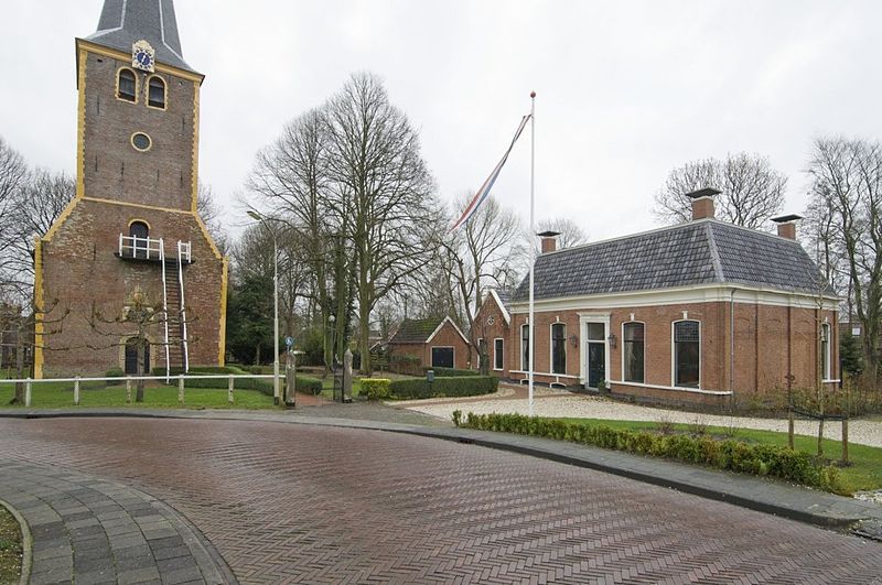 File:Overzicht van de ligging kerk ten opzichte van de pastorie - Winsum - 20530301 - RCE.jpg