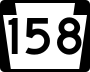 Pennsylvania Route 158 marker