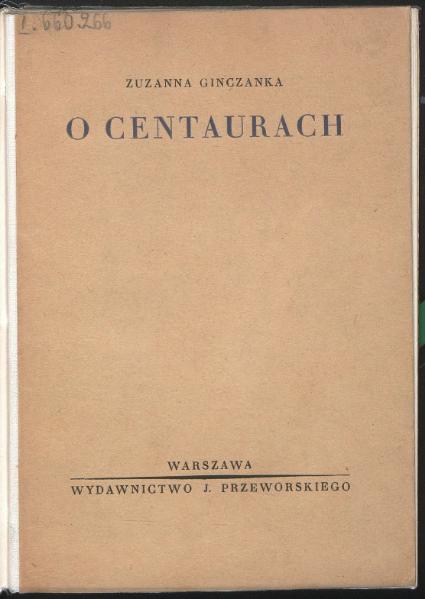 Plik:PL Zuzanna Ginczanka - O centaurach.djvu