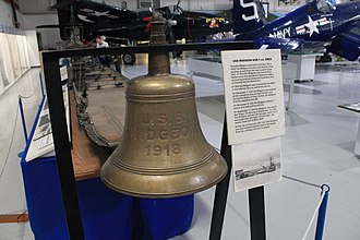 Widgeon's bell preserved at the Palm Springs Air Museum PSAM USS Widgeon Bell.jpg