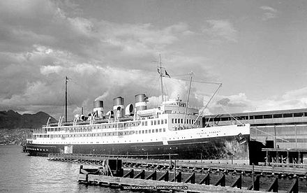 The turbine steamship Prince Robert berthed at Vancouver, BC