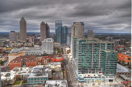 A section of Peachtree Street in Midtown Atlanta