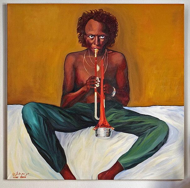 File:Peinture à l'huile de Miles Davis par Marie Fikry.jpg