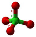 Ball-and-stick model of the perchlorate anion