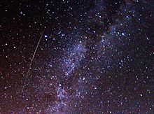 Perseid meteor and Milky Way in 2009.jpg