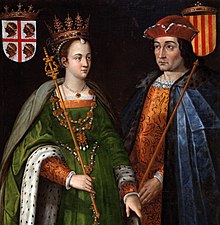 Petronila de Aragón y Ramón Berenguer IV, conde de Barcelona, según interpretación de Filippo Ariosto (1586)