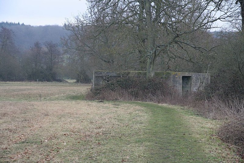 File:Pillbox by the path - geograph.org.uk - 1716996.jpg