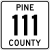 Pine County Route 111 MN.svg