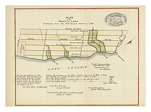 300px plan of the tract of land purchased from the mississauga indians in 1806 ctasc