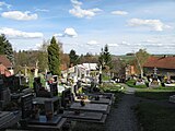 Čeština: Hřbitov v Polních Voděradech. Okres Kolín, Česká republika. English: Cemetery in Polní Voděrady, Kolín District, Czech Republic. Camera location 49° 59′ 35.81″ N, 15° 05′ 36.61″ E    View all coordinates using: OpenStreetMap