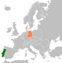 Location of Portugal and the German Democratic Republic