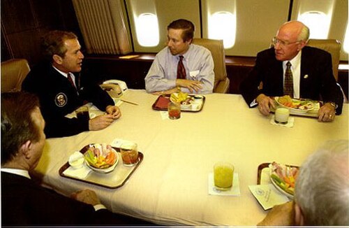 Upton with President George W. Bush in 2001