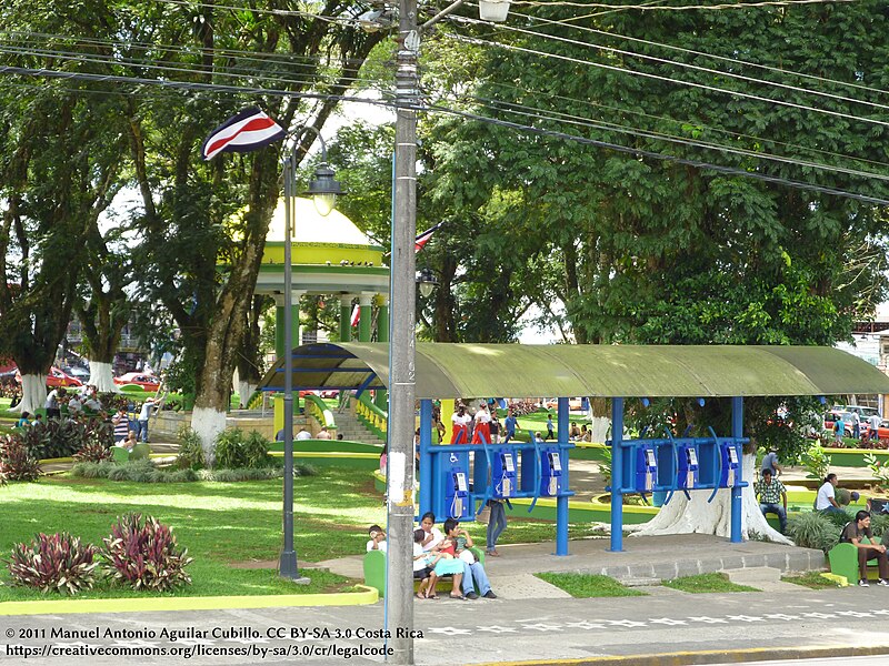 File:Public phones at Ciudad Quesada, Costa Rica park.jpg