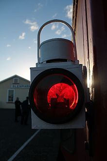 NZR Lamp on the Weka Pass Railway. Railway Lamp.jpg