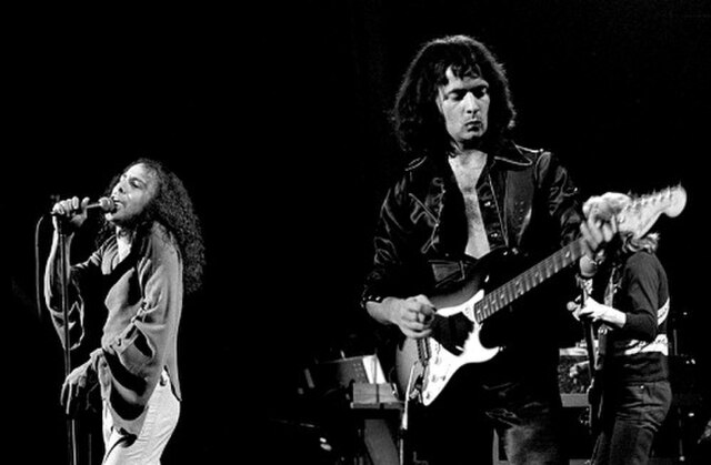 Ronnie James Dio and Ritchie Blackmore in 1977