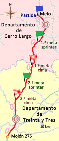 Por la ruta 8 se transitó desde Melo hasta el mojón 275.